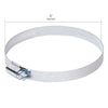 Deflect-O Jordan 6 in to 6 in. White/Silver Worm Drive Clamp Metal Screw