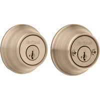 660 5 CP RCAL RCS K6 1-Cyl Deadbolt - Antique Brass