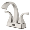 Homewerks Brushed Nickel Motion Sensing Modern Centerset Bathroom Sink Faucet 4 in.