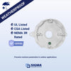 Sigma Engineered Solutions New Work 16 cu in Round Die-Cast Metal Weatherproof Box White - Open Box