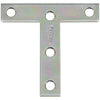 National Hardware 0.07 in. H X 3 in. W X 3 in. L Zinc-Plated Steel T-Plate