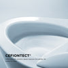 TOTO® UltraMax® II One-Piece Elongated 1.28 GPF Universal Height Toilet with CEFIONTECT and SS124 SoftClose Seat, WASHLET+ Ready, Cotton White - MS604124CEFG#01