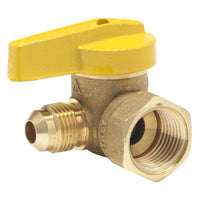 Homewerks 1/2 in. Brass Flare x FIP Ball Valve Quarter-Turn Lever For Gas