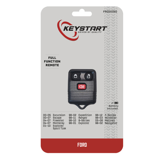 KeyStart Self Programmable Remote Automotive Replacement Key FRD009 Double For Ford