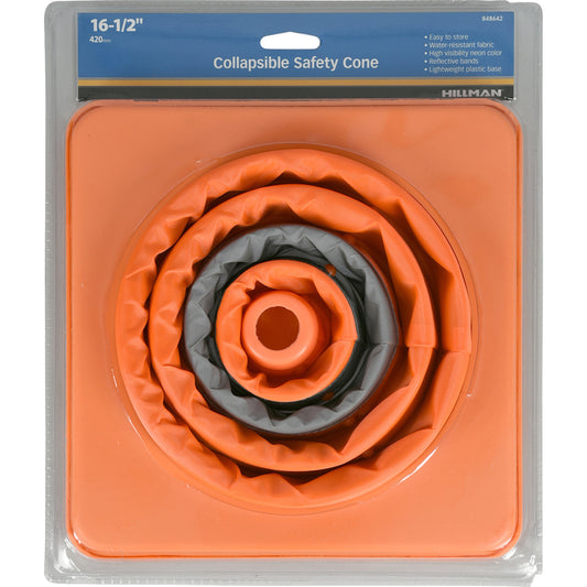 Hillman English Orange Caution Safety Cone 16 in. H X 8 in. W (Pack of 2)