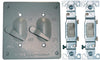 Sigma Engineered Solutions Square Metal 2 gang Toggle Switch and Cover