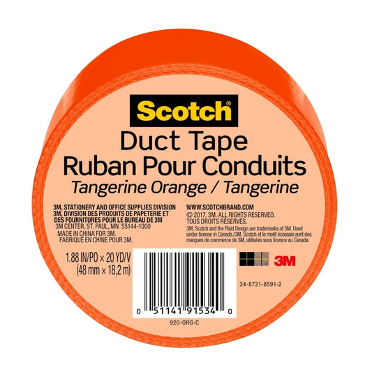 Scotch 1.88 in. W X 20 yd L Orange Solid Duct Tape