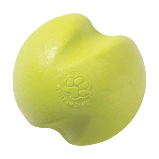 West Paw Zogoflex Green Jive Synthetic Rubber Ball Dog Toy Medium