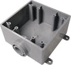 Cantex New Work 32 cu in Square PVC 2 gang Outlet Box Gray - Deal of The Week