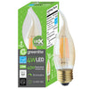 Greenlite C10 E26 (Medium) LED Flame Bulb Warm White 40 Watt Equivalence 1 pk - Open Box