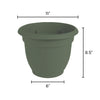Bloem Living Green Resin Bell Ariana Planter 8.5 H x 10 Dia. in.
