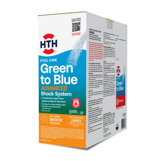 HTH Super Green to Blue Granule Shock System 7.2 lb (Pack of 2)