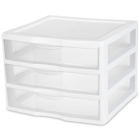 Sterilite 20938003 3 Drawer ClearView™ Storage Organizer (Pack of 3)