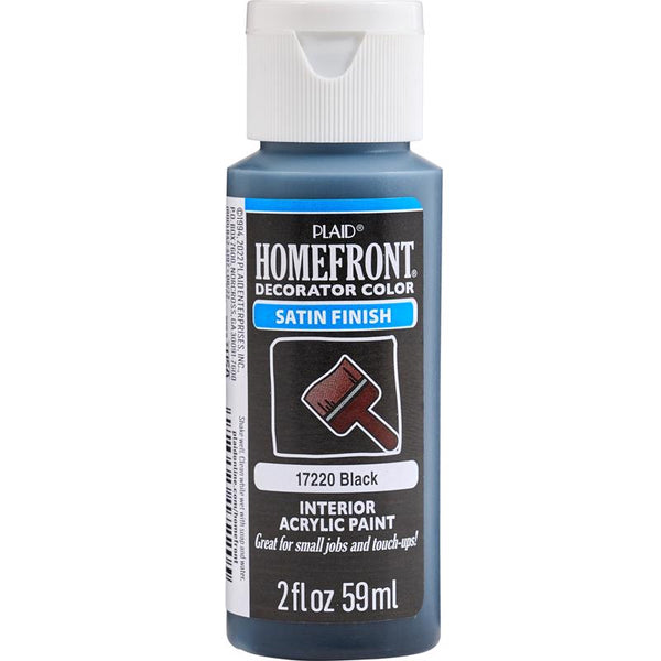 Homefront Satin Black Hobby Paint 2 oz. (Pack of 3)