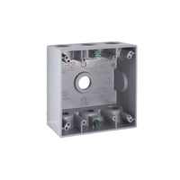 Bell 30.2 cu in Square Aluminum 2 gang Weatherproof Box Gray