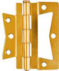 National Hardware 4 in. L Brass Steel Cabinet Hinge 2 pk