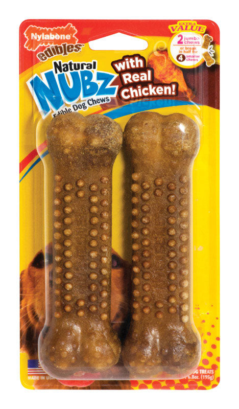 Nylabone Nubz Chicken Chews For Dogs 6.8 oz 2 pk