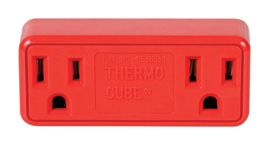 Thermocube Non-Polarized 2 outlets Outlet Converter 1 pk