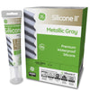 GE Silicone 2 Gray Silicone 2 Metal Gutter Silicone 2.8 oz. (Pack of 12)