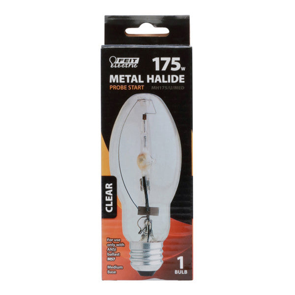 Bombilla de halogenuros metálicos blancos Feit 175 W ED17 HID de 14400 lm, paquete de 1