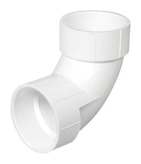 Charlotte Pipe Schedule 40 3 in. Hub X 3 in. D Hub PVC Elbow 1 pk