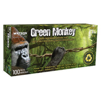 Watson Gloves Green Monkey L Nitrile Textured Pattern Green Disposable Gloves