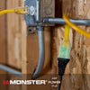 Monster Just Power It Up Outdoor 50 ft. L Yellow Extension Cord 10/3 SJTW (Pack of 2)