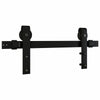 National Hardware Designer Matte Black Steel Barn Door Hanger Kit 1 pc