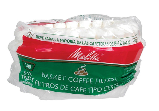 Melitta 8-12 cups White Basket Coffee Filter 100 pk