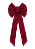 Outdoor Christmas Bow, 7-Loop, Burgundy Velvet, 10 x 22-In. (A)