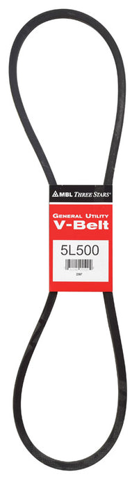 Mitsuboshi FHP 5L500 General Utility V-Belt 0.63 in. W X 50 in. L For Fractional Horsepower Motors