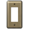 Amerelle Devon Brushed Brass 1 gang Stamped Steel Decorator Wall Plate 1 pk - Open Box