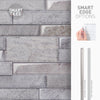 Smart Tiles 11.4 in. W X 22.5 in. L Gray Multiple Finish (Mosaic) Vinyl Adhesive Wall Tile 2 pc (Pack of 4)