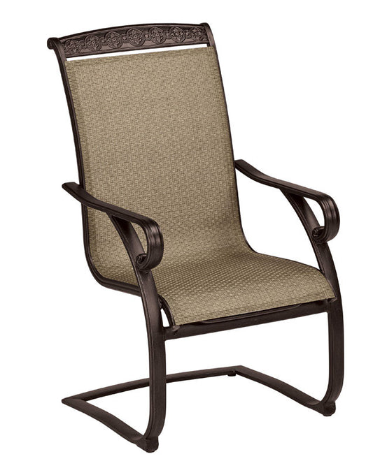 Living Accents Spring Sling 1 pc. Brown Aluminum Frame Chair (Pack of 6)