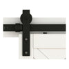 National Hardware Designer 72 in. L Matte Black Steel Barn Door Hanger Kit 1 pc