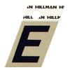 Hillman 1.5 in. Reflective Black Metal Self-Adhesive Letter E 1 pc (Pack of 6)