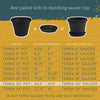 Bloem Terra 16.9 in. H X 20 in. D Plastic Rim Planter Black