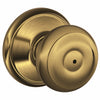 Schlage Georgian Antique Brass Privacy Lockset 1-3/4 in.
