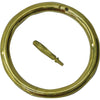 Bull Ring, Self-Piercing, Brass, 3-In.