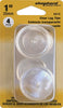 Shepherd Thermoplastic Ethylene Leg Tip Clear Round 1 in. W 4 pk (Pack of 6)