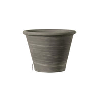 Deroma Duo Grafite 4.96 in. H X 6.7 in. D Clay Vasum Planter Gray