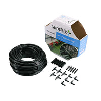 Rain Drip Black Drip-A-Long Soaker Irrigation System 50 ft. x 1/4 in. with Fittings - Deal of The Week