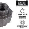 BK Products 3/4 in. FPT x 3/4 in. Dia. FPT Black Malleable Iron Union (Pack of 5)
