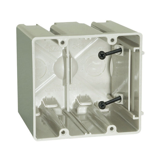 Allied Moulded SliderBox 42 cu in Square Polycarbonate 2 gang Outlet Box Beige