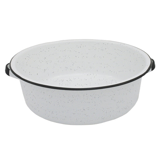 Granite Ware Porcelain Enamel Dish Pan 15 qt Black/White