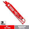 Diablo Steel Demon 6 in. Carbide Tipped Medium Metal Reciprocating Saw Blade 10 TPI 3 pk