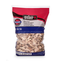 Weber Hickory Wood Smoking Chips 192 Cu In 2 lb Bag All Natural Rich Smoky Flavor for Grilling