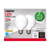 Satco G25 E26 (Medium) LED Bulb Warm White 40 Watt Equivalence 2 pk