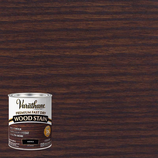 Varathane Premium Fast Dry Semi-Transparent Kona Wood Stain 1 qt. (Pack of 2)