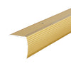 M-D BUILDING PRODUCTS 1.125 in. H X 1.125 in. W X 72 in. L Satin Brass Aluminum Stair Edge